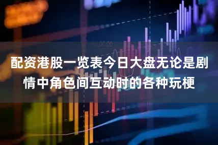 配资港股一览表今日大盘无论是剧情中角色间互动时的各种玩梗